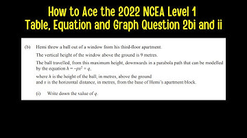 How to Ace the 2022 NCEA Level 1 Table, Equation and Graph Examination Question 2bi and 2bii