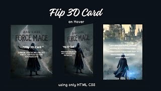 Information Create an Amazing Flip 3D Card Hover Effect Using HTML & CSS Only | Step-by-Step Tutorial Guide