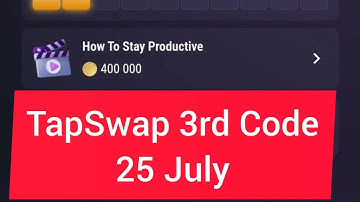 TapSwap Code: How To Stay Productive( TapSwap Today