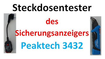 Peaktech 3432 Sicherungsfinder als Steckdosen- und RCD - Tester (Teil 1) / Elektrotechnik