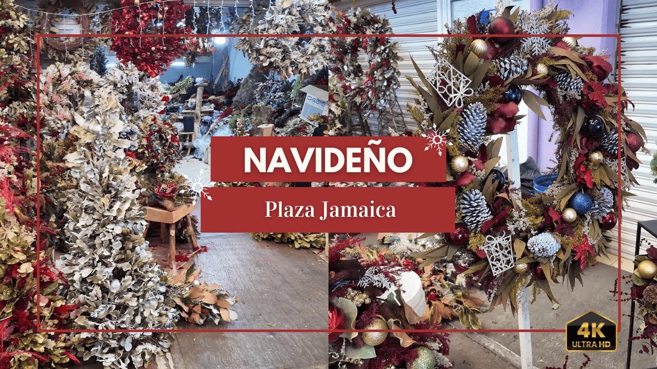 Navidad en Plaza Jamaica: Flores, adornos y tradición