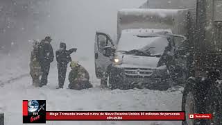 Mega Tormenta Invernal cubre de Nieve Estados Unidos 80 millones de personas afectadas
