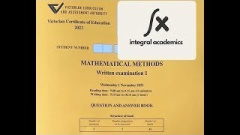 2023 VCE Maths Methods Exam 1 Worked Solutions