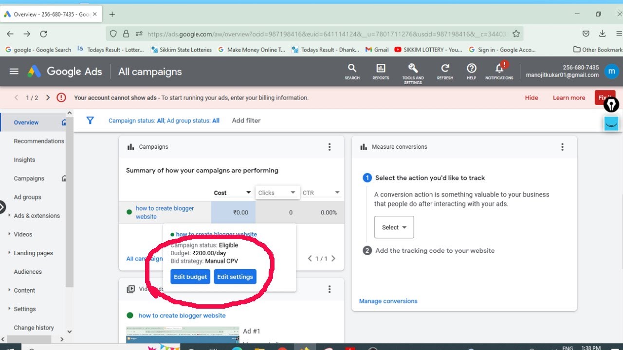How To Edit Google Ads Campaign Video Google Ads Campaign Edit Kaise 