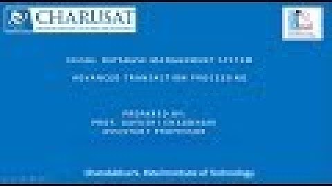 Advanced Transaction Processing Part-1