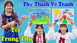 Thử Thách Vẽ Tranh Tết Trung Thu - Lồng Đèn Doraemon | Hằng Nheo Official