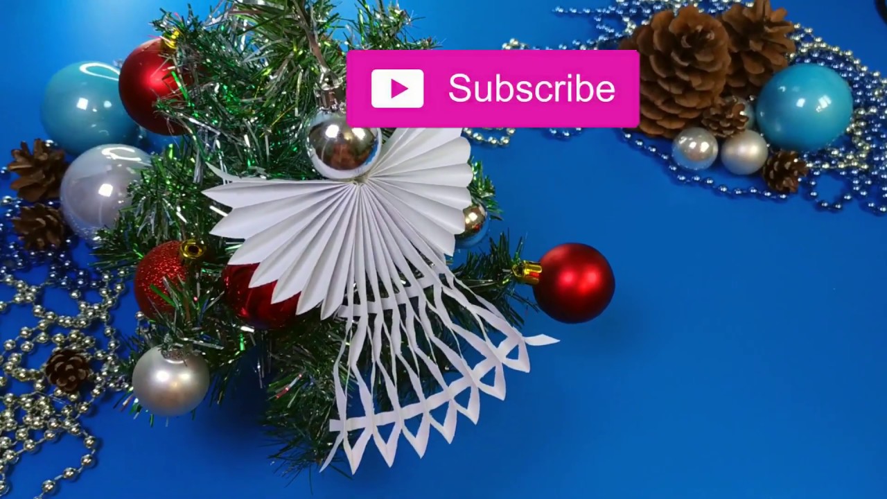 АНГЕЛОЧЕК из бумаги своими руками на РОЖДЕСТВО, НОВЫЙ ГОД. ПОДЕЛКА АНГЕЛ. CHRISTMAS ANGEL FROM PAPER