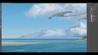 Alien Seascape Digital Painting