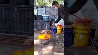 Making iron oxide and aluminum oxide powder for thermite
