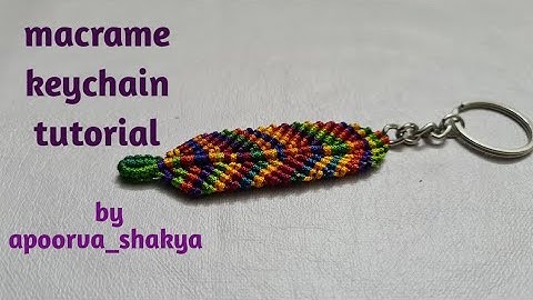 Macrame feather tutorial|how to make macrame feather keychain #shortsfeed #macrame #apoorva_shakya