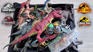 Super Colossal Box of 100 Jurassic World &amp; Jurassic Park Dinosaurs! Indominus Rex, T-Rex, Baryonyx