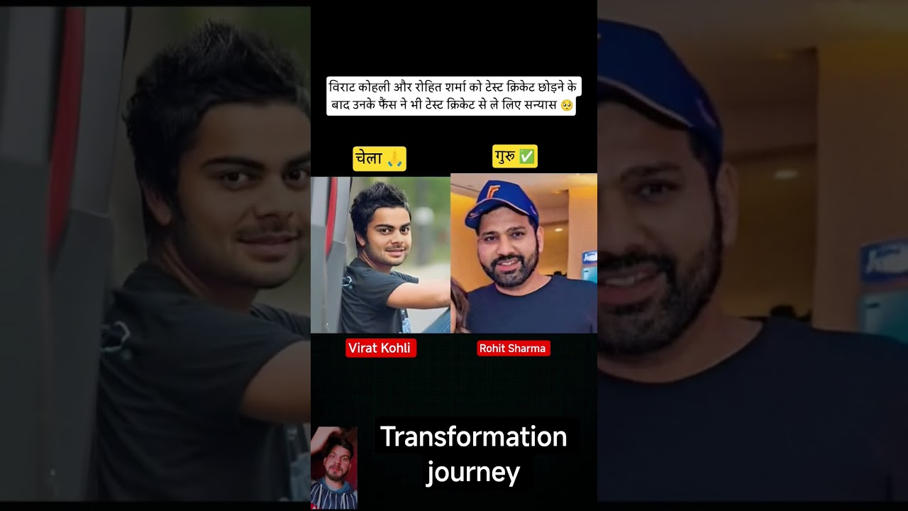 Virat Kohli and rohit sharma 💯 age transformation journey #rohitsharma #viratkohli #testcricket
