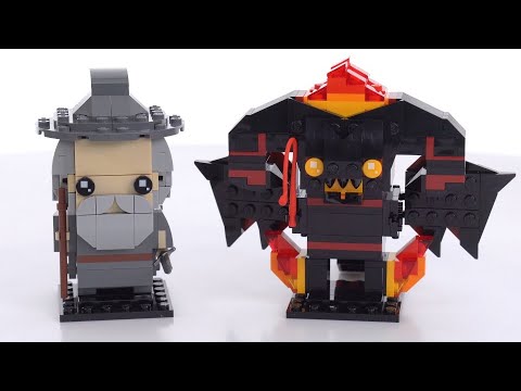 LEGO Lord of the Rings Gandalf the Grey & Balrog 40631 Brickheadz review!  An evil beast done cute 