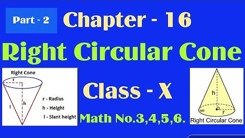 Chapter-16,Right Circular Cone,WBBSE,Math No.3,4,5,6 by Ahrar( English Urdu Tutorial Channel ).