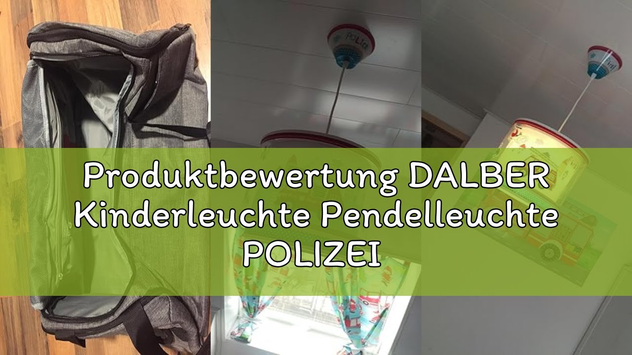 Produktbewertung DALBER Kinderleuchte Pendelleuchte POLIZEI Deckenleuchte Kinderzimmer Kinderlampe,