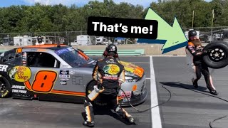 NASCAR trucker called up to pitstop duty!