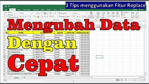 Tips Menggunakan Replace di Excel ( Tips 3 Jarang di Pakai)