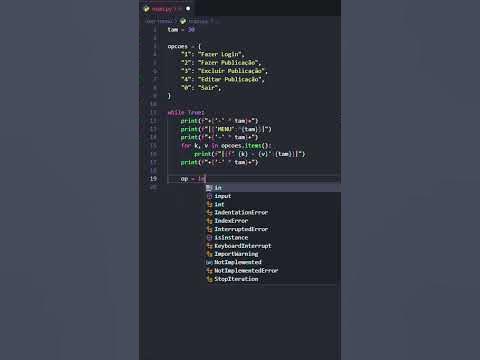 [Python] Como fazer um menu para usuários com Python - YouTube