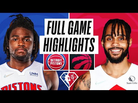 Detroit Pistons vs. Toronto Raptors Full Game Highlights | NBA Season 2021-22