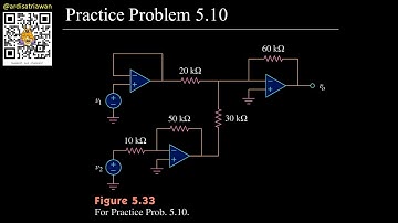 Practice Problem 5.10 Fundamental of Electric Circuits (Sadiku) 5th Ed - Op-amp - Cascaded Amplifier