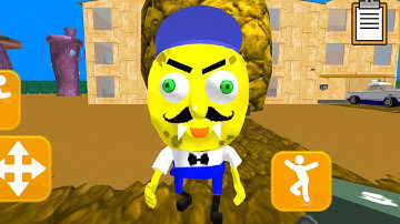 Sponge Neighbor Escape 3D - Level 8 - Gameplay
