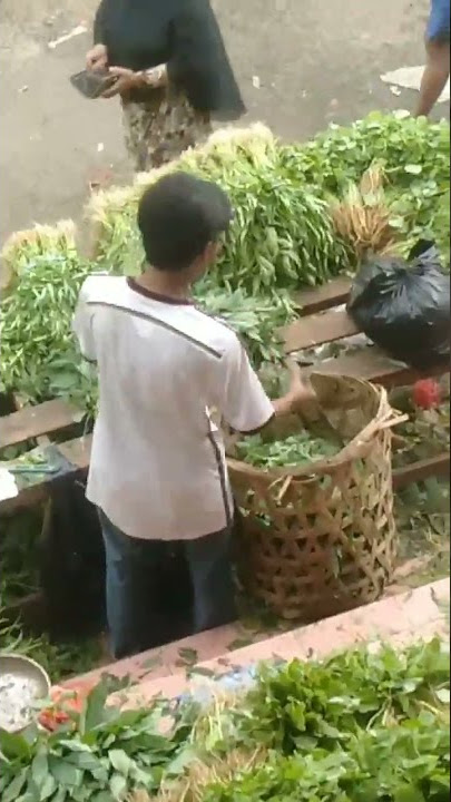 daun singkong daun bayam ; anu nya si ekong  di patok ayam .    hi hihi cakit