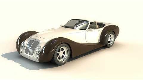 3D generic car model with realistic V-Ray materials