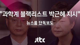 [단독] 우병우 "과학계 블랙리스트 박근혜 지시"…'2017 대선 목적' 적시
