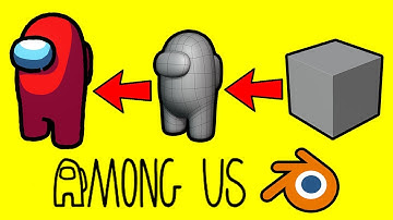 Among us character modeling in blender _ time lapse + free model