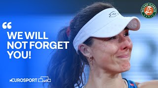 EMOTIONAL SCENES as Alizé Cornet completes her final professional match at the 2024 French Open