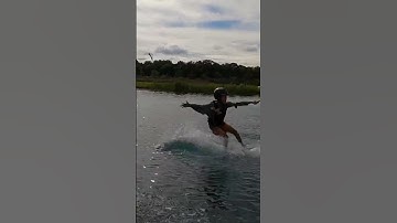 Hitting Rails on a Skateboard Deck that I Took the Wheels Off at A Wakeboard Cable Park