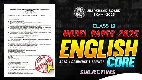 English Core Subjective Model Paper 2025/Jac board 12 english core subjective model paper 2025