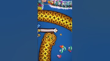 Worms zone.io slither giant snake 🐍😱 best gameplay #shorts #snakegame #wormszoneio