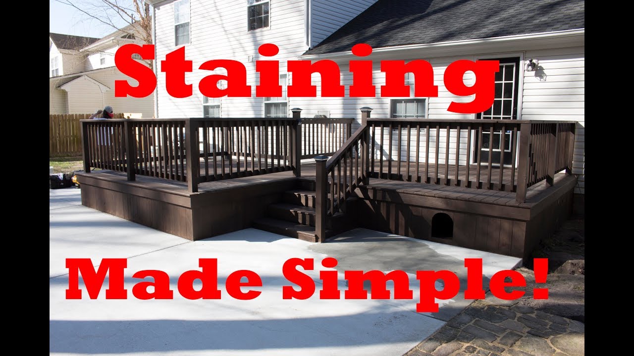 How to stain a deck! *Sherwin Williams* - YouTube