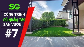 Công trình thi công cỏ nhân tạo sân vườn nhà phố đẹp | Cỏ Nhân Tạo SG