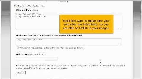 How to setup Hotlink protection in cPanel 11.32 x3 (2012)