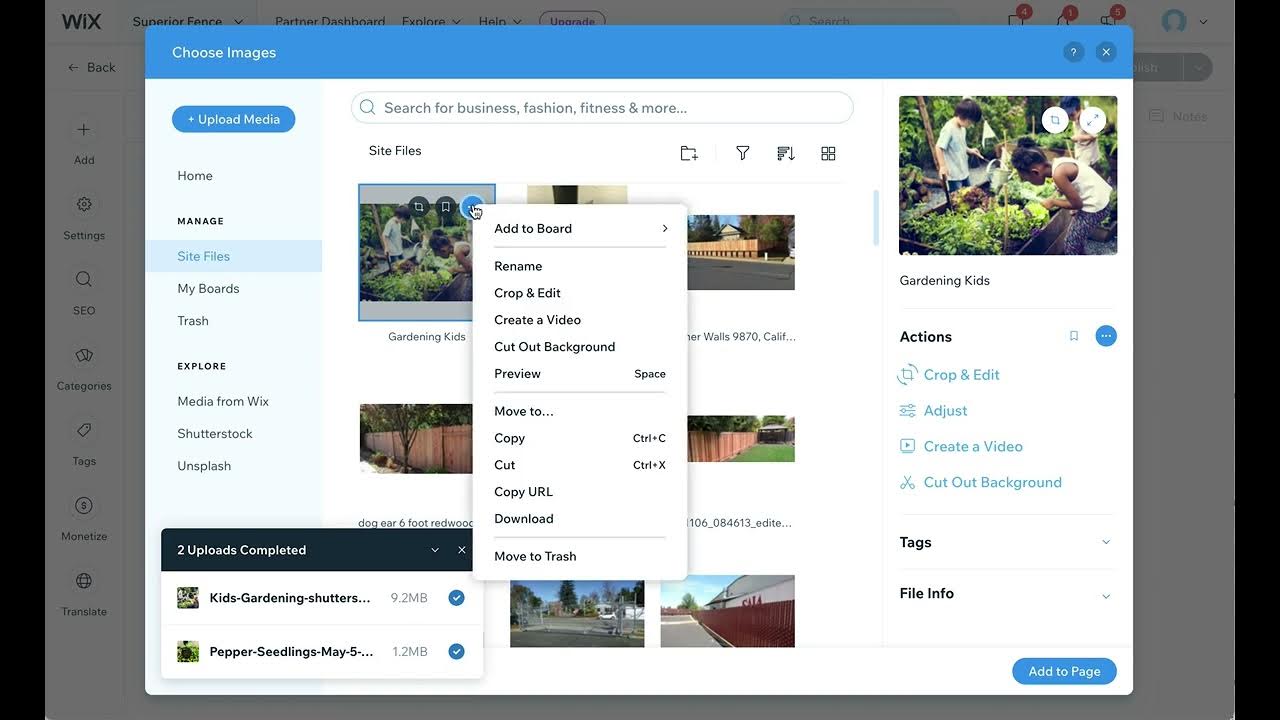 Wix Upload Images YouTube