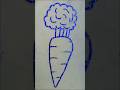 How to a easy carrot drawing shorts art viral youtubeshorts somiartofficial