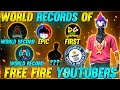 WORLD RECORDS OF FREE FIRE YOUTUBERS 😱 SAMSUNG A3,A5,A6,A7,J2,J5,J7,S5,S6,S7,S9,A10,A20,A30,A50,A70