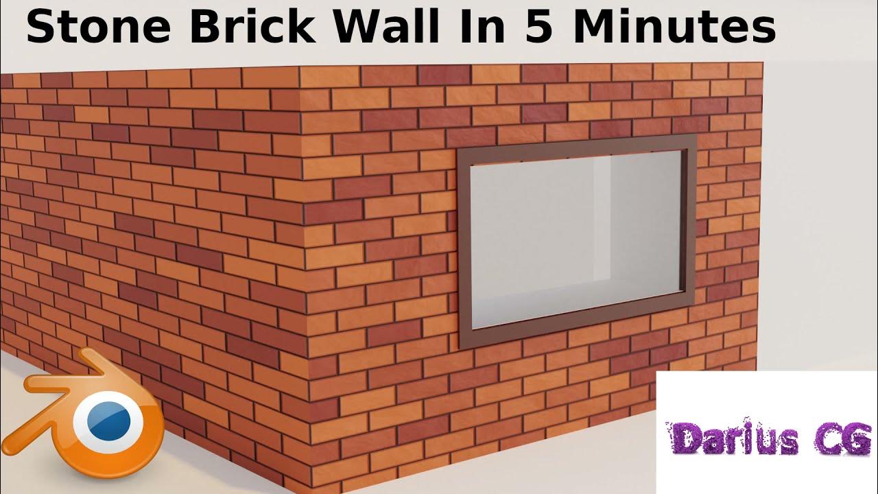 How To Make Brick Wall In Blender In 5 Minutes Stone Brick Wall Only