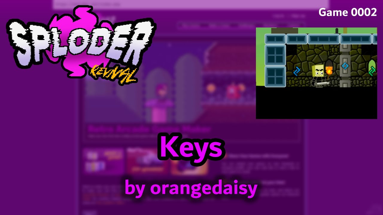 Sploder Revival [Game 0002] - Keys - orangedaisy - YouTube