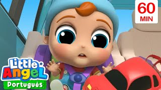 Não Quero Sentar na Cadeirinha Mamãe | Little Angel | Moonbug Kids | Músicas Infantis em Português