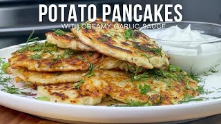 Delicious Potato Pancakes DRANIKI with Creamy Garlic Sauce: A Quick Recipe by Serguei's Kitchen 278 views 2 weeks ago 6 minutes, 3 seconds