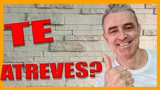 😱 REVESTIMIENTO imitacion efecto BLOQUE TRAVERTINO 👉 fachadas modernas👈