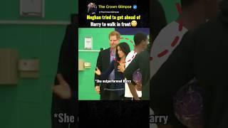 Meghan tried to get ahead of Harry to walk in front 🙄 #MeghanMarkle #PrinceHarry