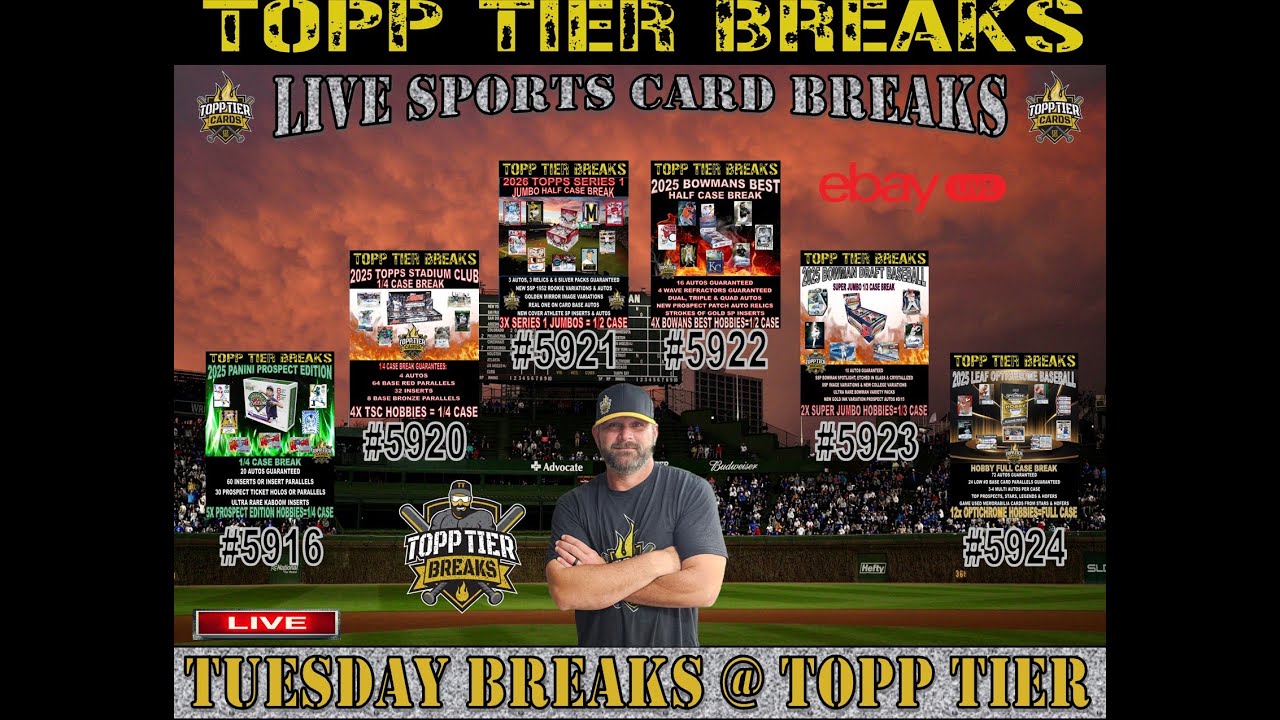 TUESDAY BREAKS #2 - #RT88 2025 TOPPS BASEBALL AND HIT PARADE AUTO MEM RANDOM TEAM MIXER