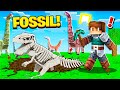 FINDING a BURIED DINOSAUR FOSSIL in Minecraft! (Jurassicraft)