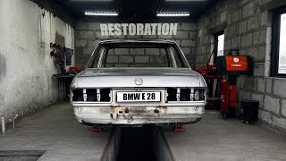 BMW E28   Restoration - Bodywork and sandblasting (Part 2) . Восстановление БМВ Е28 кузовные работы