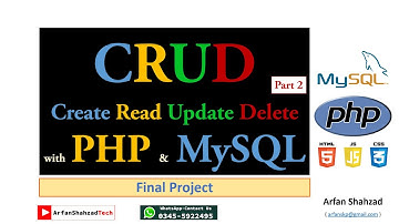 Project: CRUD with PHP & MySQL (part 2) by Arfan Shahzad