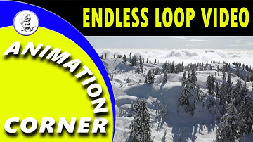 SNOW SKIING HILLS Background Continuous Endless Infinite Loop Video Free use - Animation Corner